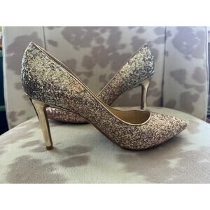 Nine West Bliss Stiletto NWOT 8.5M Champagne Gold Pink